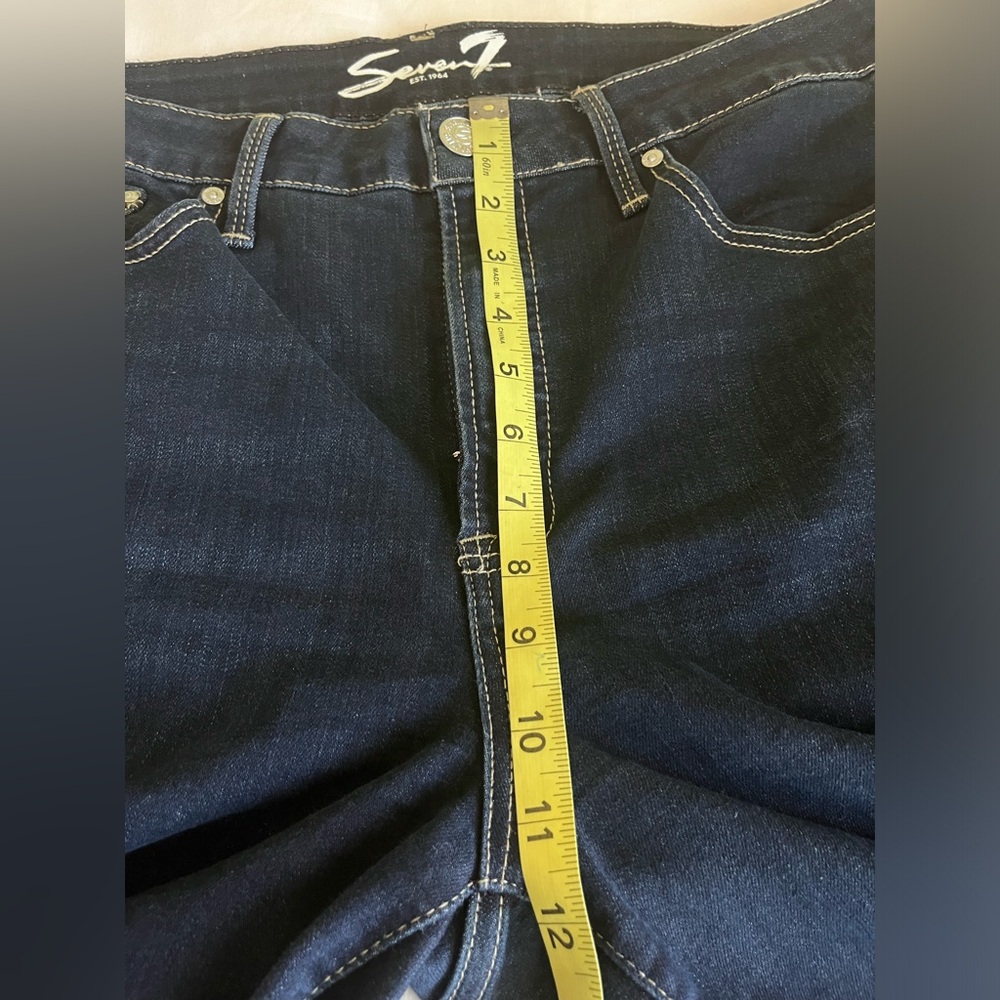 Seven7  High Rise Vintage Straight Blue Jeans Women’s Sz 14‎ - Picture 10 of 13
